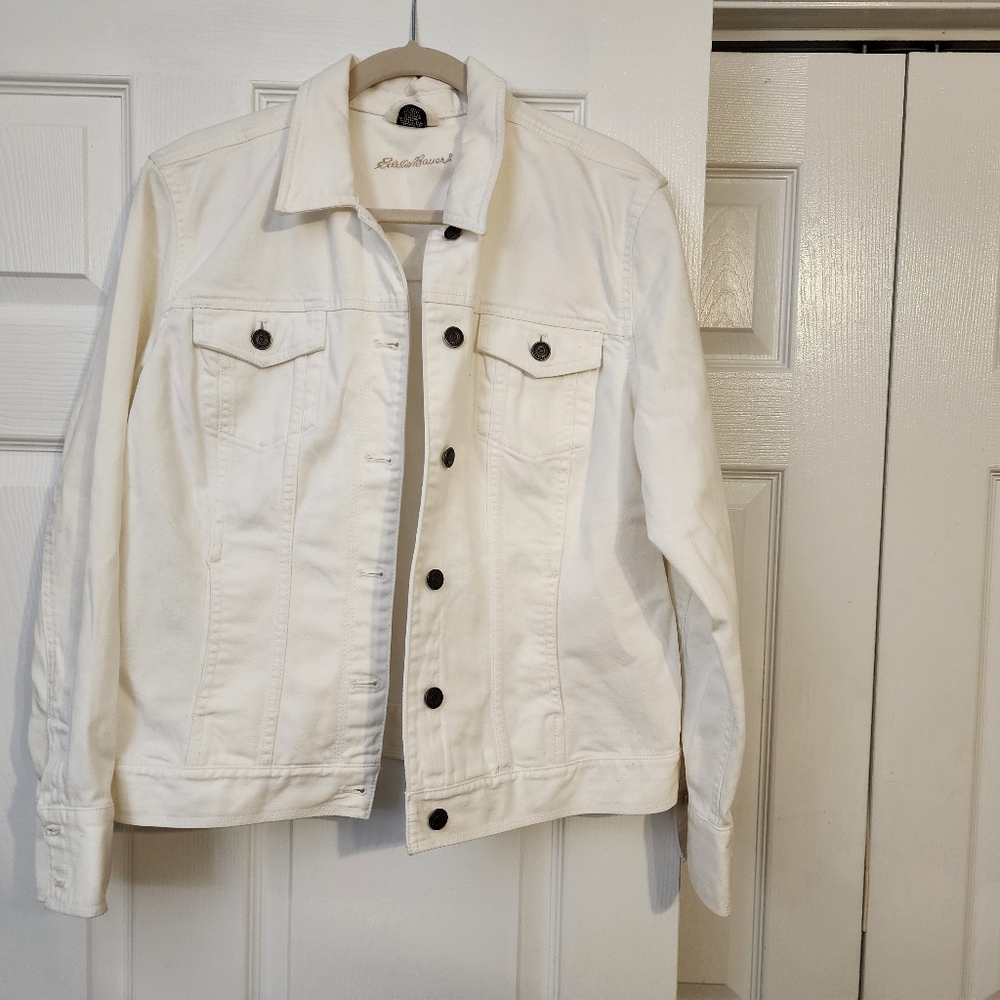 Eddie Bauer Women's XL white jean jacket